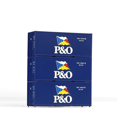 Piko 56200 Container 3er-Set 20' P&O